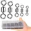 Thumbnail: 250PCS/Box Fishing Ball Bearing Swivels Solid Ring Hooks Connectors Tackle Tools