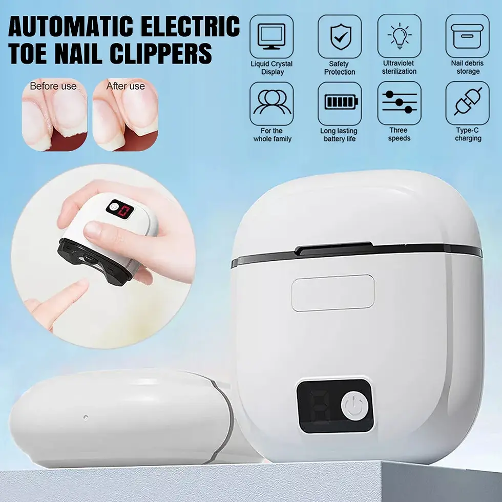 NEW Automatic Electric Toe Nail Clippers With Light Trimmer USB Rechargeable AUS