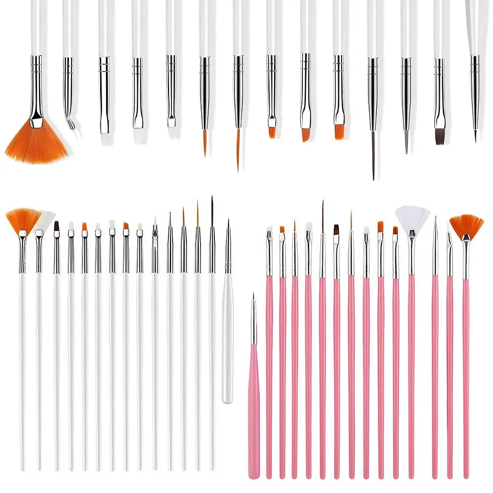 Thumbnail: 15pcs Nail Art Design Brushes Dotting Pen Tool Set Painting UV Gel Drawing Brush