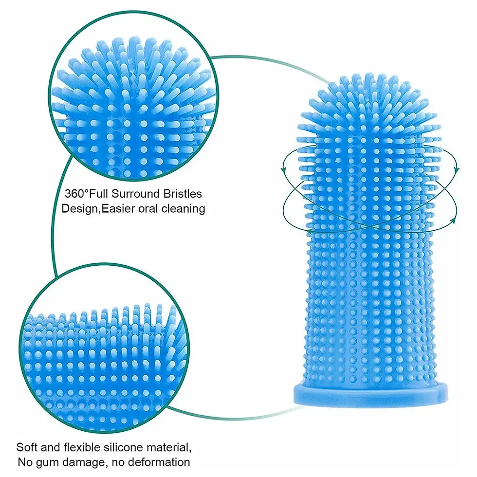 Thumbnail: Silicone Finger Pet Toothbrush Tool Cat House | Cat Collar | Cat Tree