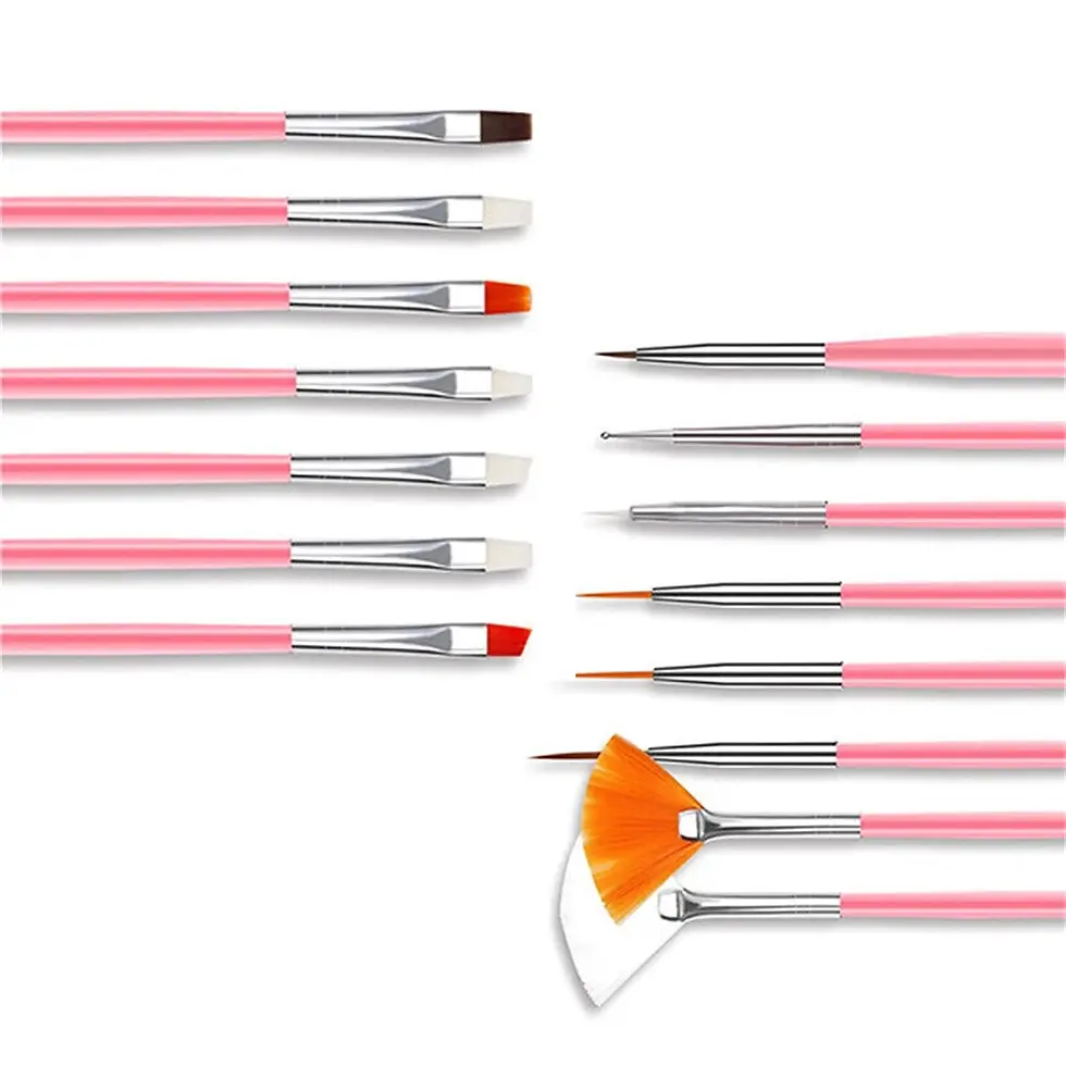 Thumbnail: 15pcs Nail Art Design Brushes Dotting Pen Tool Set Painting UV Gel Drawing Brush