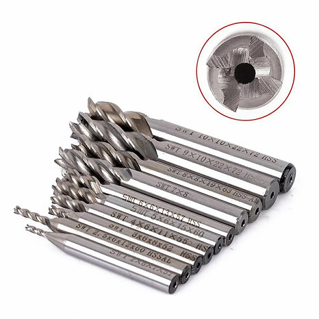 Thumbnail: HSS Flute Milling Drill Bit – CNC End Mill Cutter Tools | Socket Set