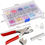 Thumbnail: Snap Kit T5 Plastic Snaps Poppers Fastener Button Press Stud Plier Tool BOX