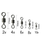 Thumbnail: Ball Bearing Swivel Hooks Box | Tools | Socket Set | Clamps | Tool Kit