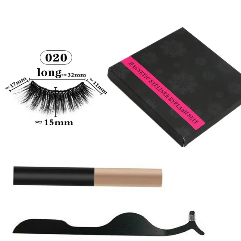Thumbnail: Magnetic Eyelashes with Eyeliner Set | Makeup Bag | Eyeliner | Mascara
