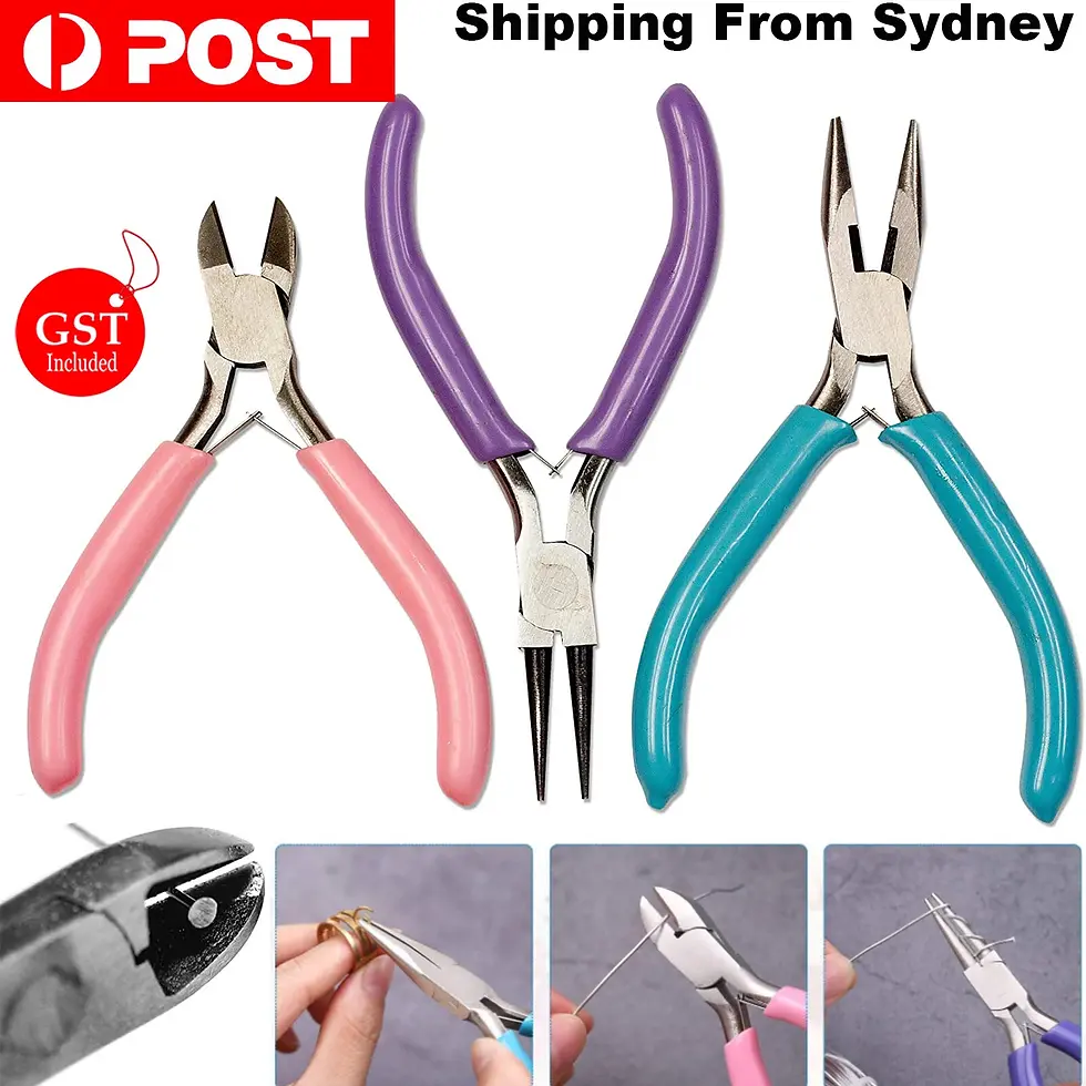 Thumbnail: 3X Jewellery Making Pliers Round Nose Pliers Beading DIY Wire Cutters Combo Tool
