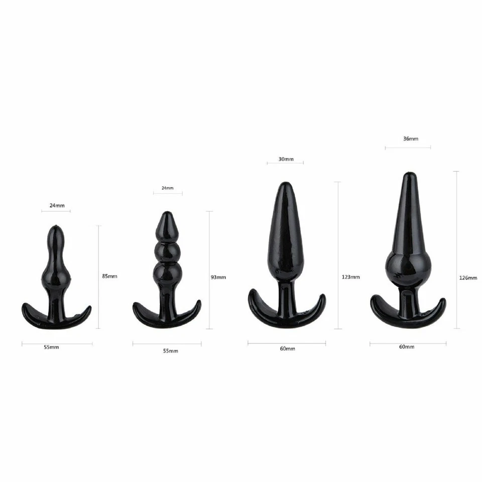 Thumbnail: 4-Pack Silicone Anal Plugs |Sexy shop near me | Male sexy toys