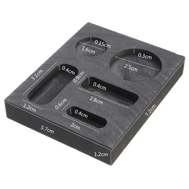 Thumbnail: Crucible Graphite Square Melting Casting Refining Ingot Mould Gold Silver Copper