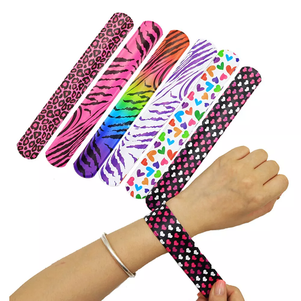 30 PCS Wrist Snap Slap Bands Kid Party Favor Novelty Toys Boy Girl New Year Gift