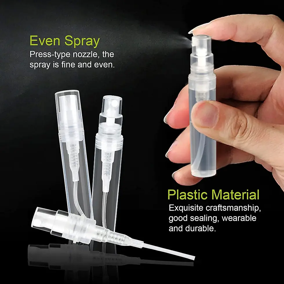 Thumbnail: 10Pcs 2/3/5/10ml Glass Plastic Perfume Bottle Atomizer Pump Spray Comestic Bottl
