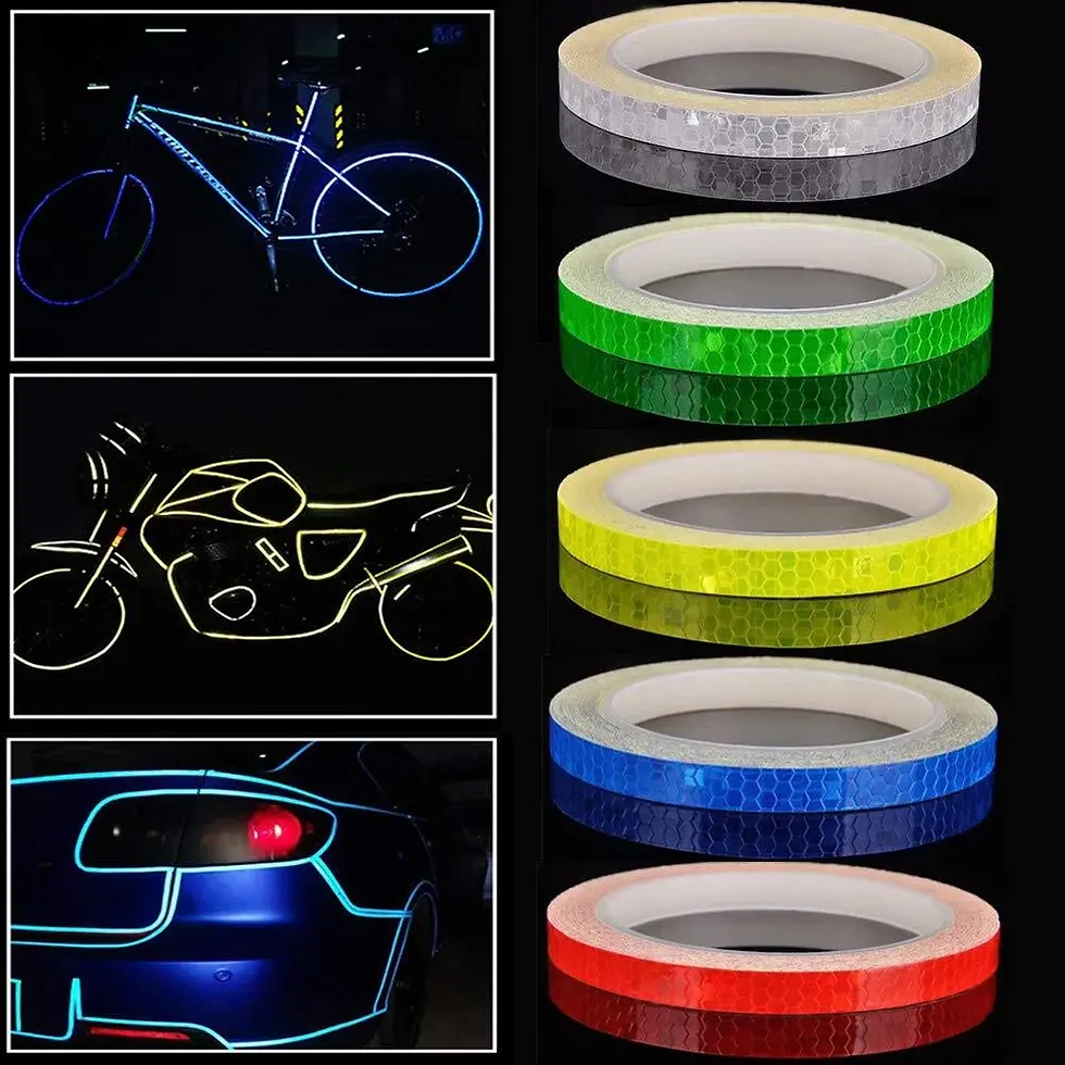 Thumbnail: Reflective Glow-in-the-Dark Tape Strip Bike Lights, Bike Computer, Cycle Glove