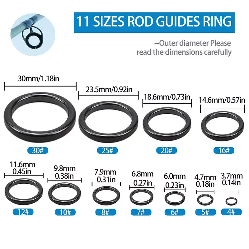 Thumbnail: Ceramic Fishing Rod Guide Repair Kit Bait Shop Near me | Fishing Lures