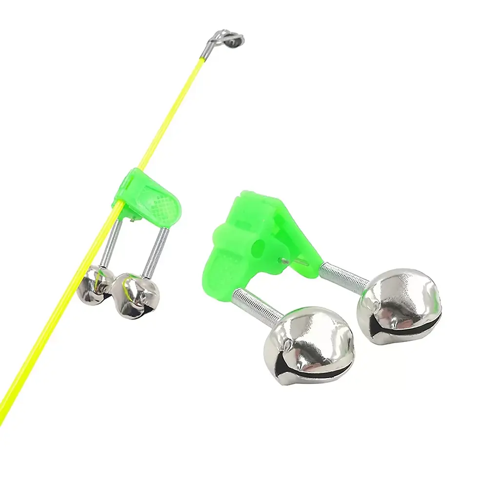 Thumbnail: Green Double Rod Bite Alarm Plastic Clip for Fishing Rod Bait Shop Near me