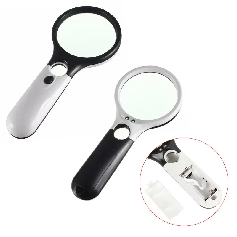 Thumbnail: 45X Magnifying Glass Magnifier Handheld Loupe Reading Optical Clarity With Light