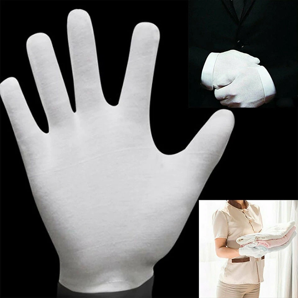 Thumbnail: Soft White Cotton Gloves for Handling Novelties | Party shop | Fancy Dress