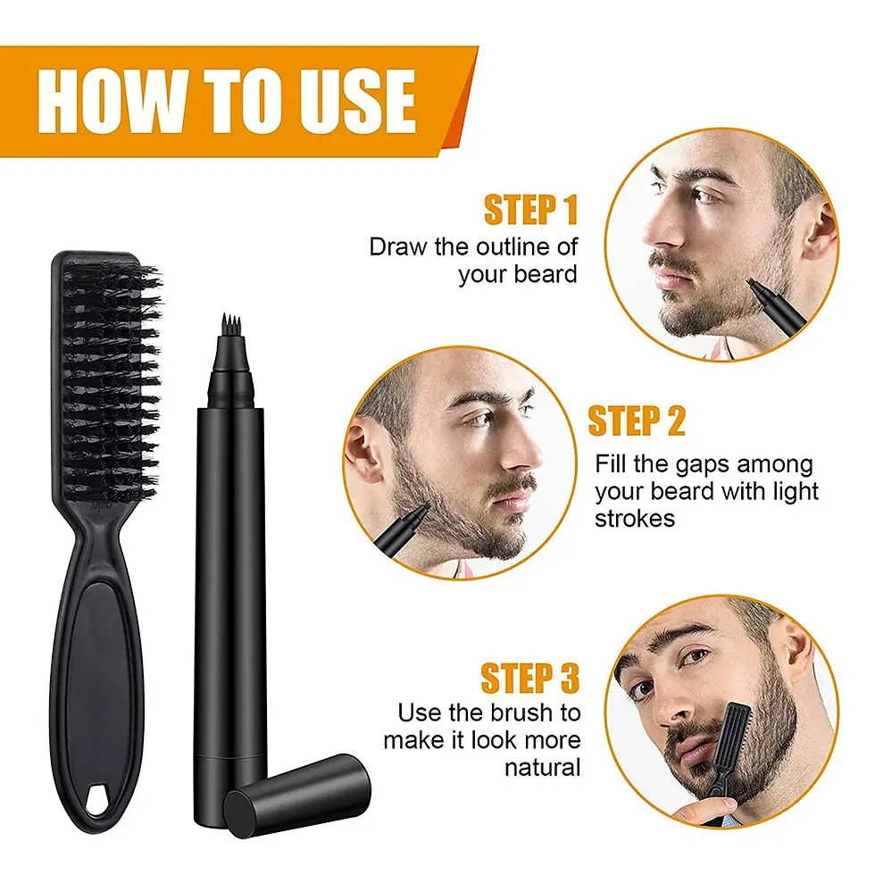 Thumbnail: Beard Filler Pen with Brush | Hairdressing Accessories | Hair Clips