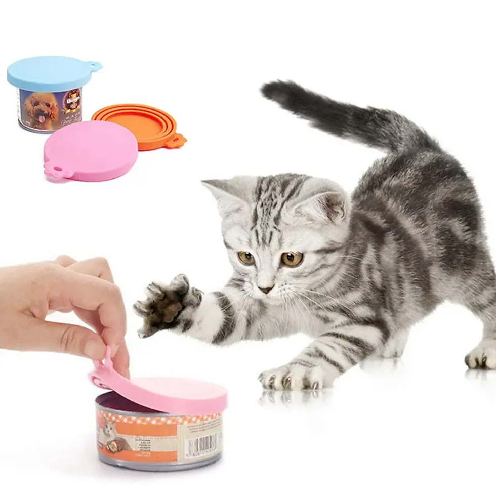 Thumbnail: Silicone Pet Food Can Lids Cat House| Cat Collar| Cat Tree