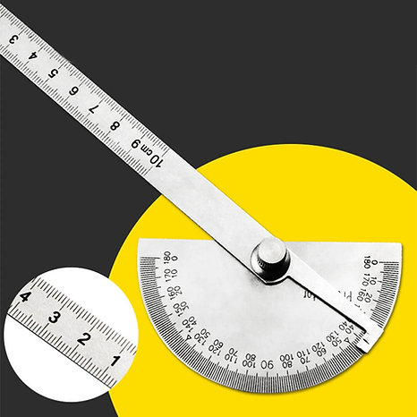 Stainless Steel Protractor Ruler Tools | Socket Set | Clamps | Tool Kit