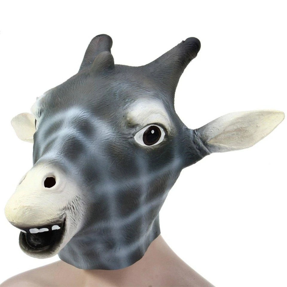 Thumbnail: Latex Mask Horse Head Mask Animal Head Creepy Halloween Costume Theater Toy Part