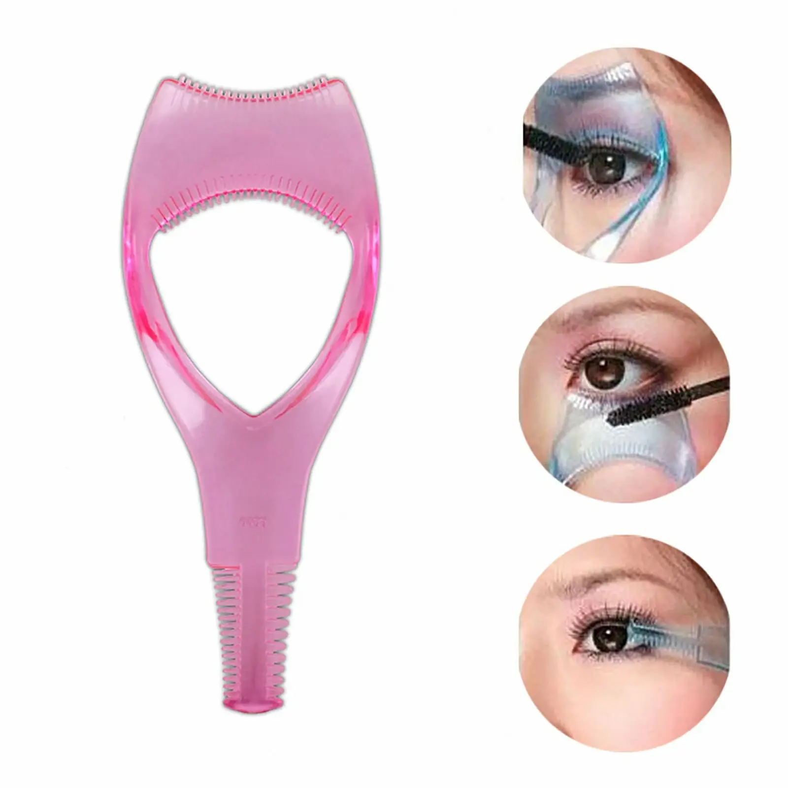 3In1 Eyelash Mascara Guard Makeup Cosmetic Lash Applicator Brow Comb Guide Tool