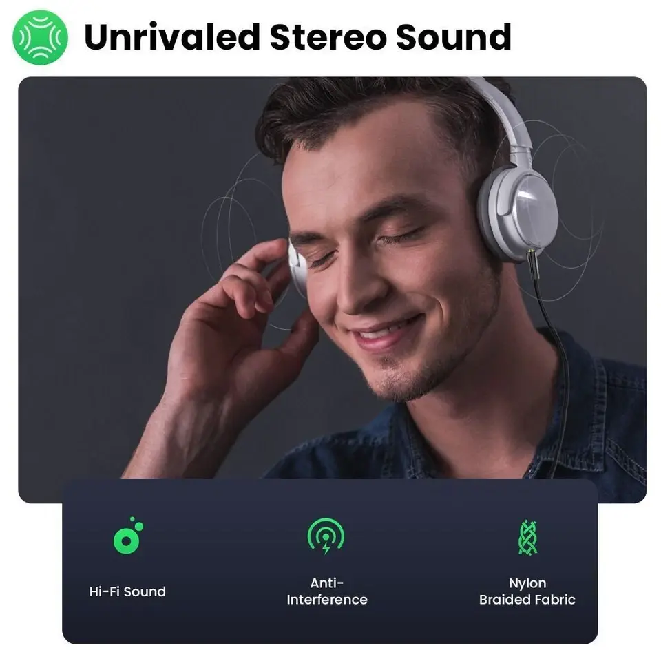 Thumbnail: Male To Male Elbow AUX Cable| Speakers | EarPods | Hi Fi Audio Phone Accessories