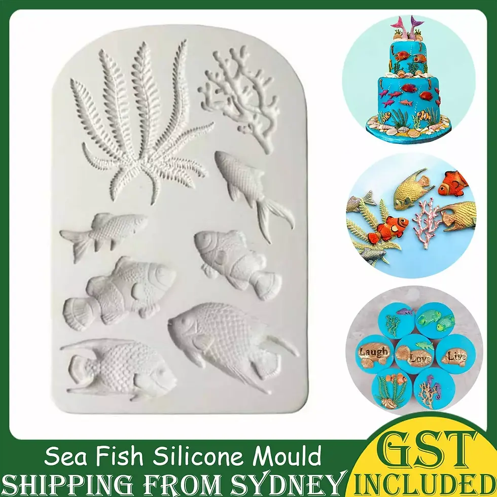Thumbnail: Sea Fish Coral Silicone Fondant Mold Baking Supplies | Stainless Steel