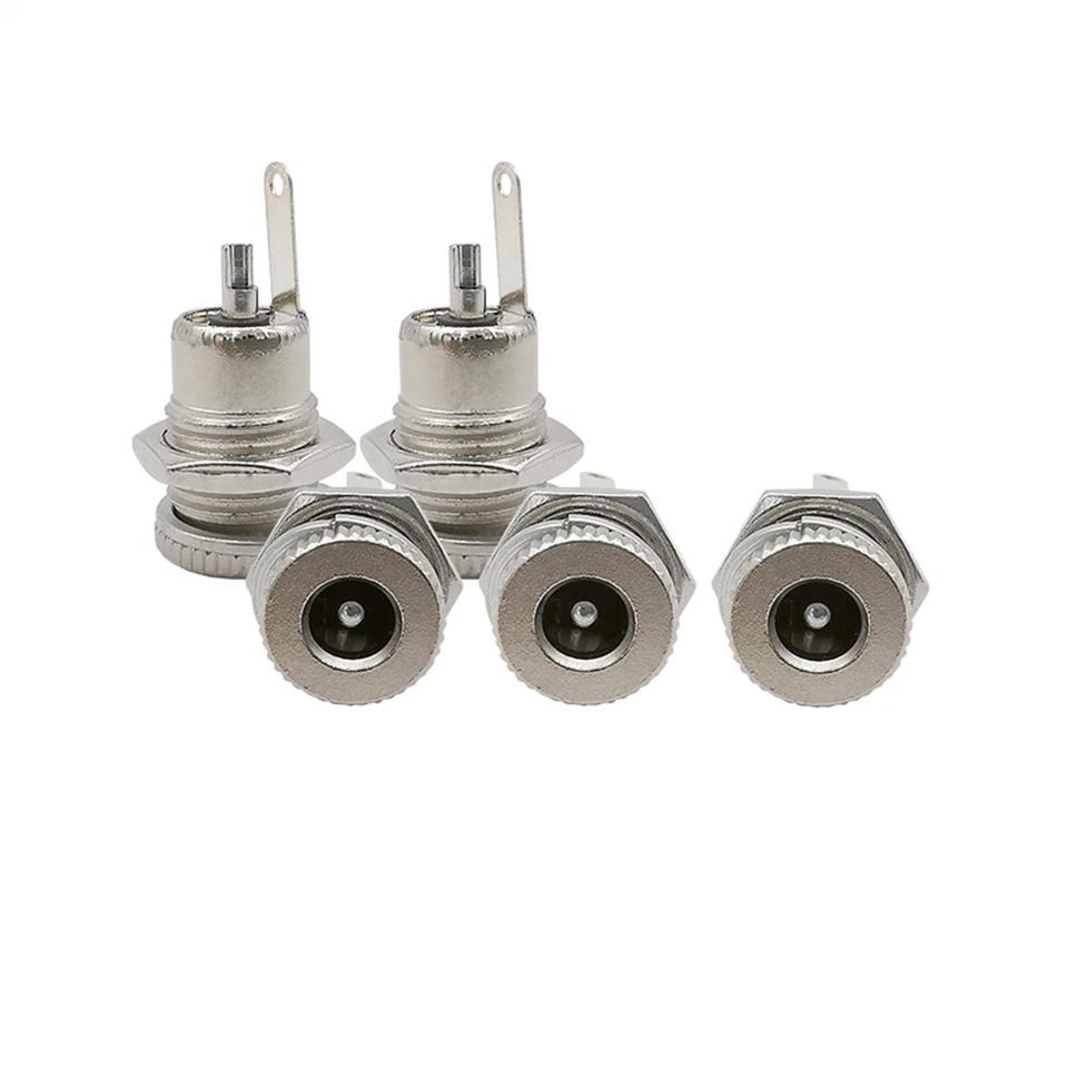 Thumbnail: 10pcs 5.5 mm x 2.1mm DC Power Jack Socket Female Panel Mount Connector DC 30V 5A