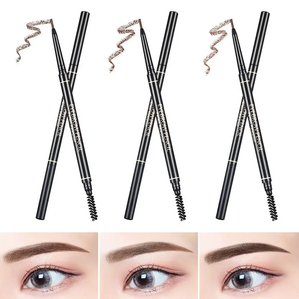 Waterproof Eyebrow Pencil EyeBrow Eyeliner Pen With Brush Makeup Cosmetic Too