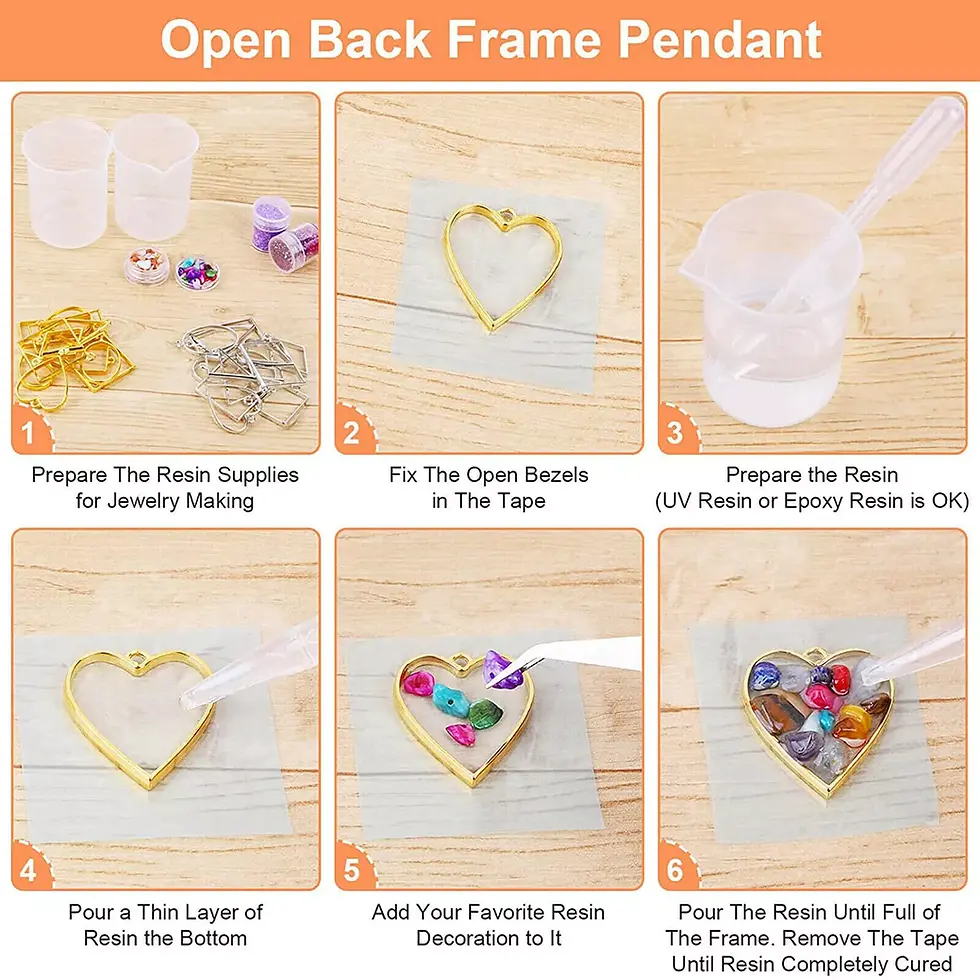 Thumbnail: Open Bezel Pendant Resin Molds Set Jewellery Box | Gold Bangle | Gold Ring