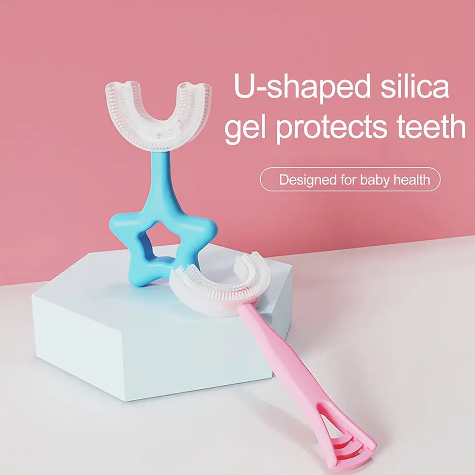 Thumbnail: Kids U Shaped Silicone Toothbrush Toy Box  | Teddy Bears | Fidget Spinner