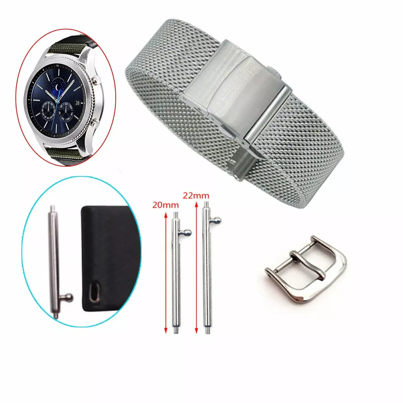 10 PCS Quick Release Replacement Watch Band Spring Bar Link Pins Repair Tools AU