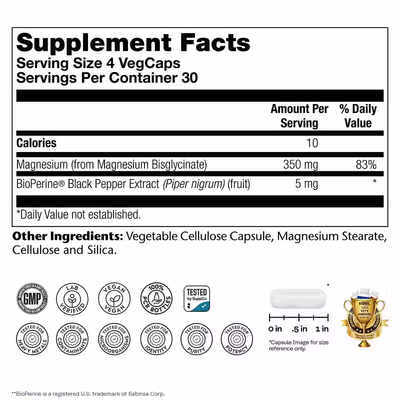 Thumbnail: Solaray High Absorption Magnesium Glycinate 120 VegCaps