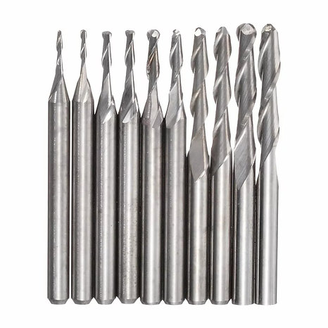 Thumbnail: Carbide Ball Nose CNC End Mill Bit Tools | Socket Set | Clamps | Tool Kit