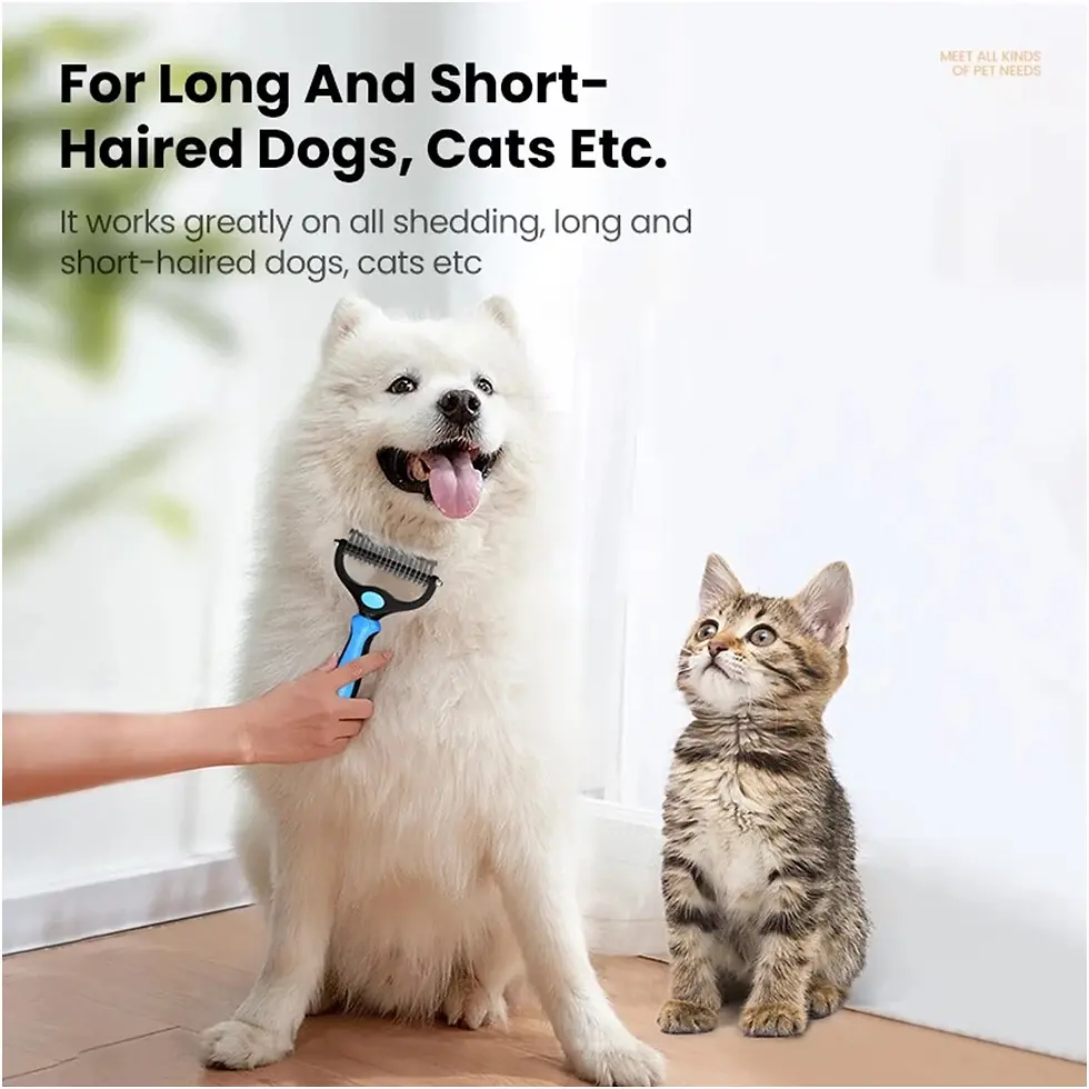 Thumbnail: Dog Pet Cat Grooming Comb Brush Undercoat Rake Dematting Deshedding Trimmer Tool