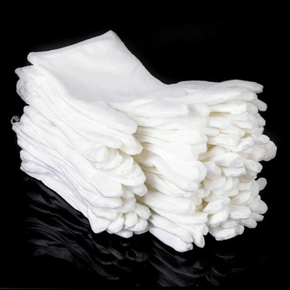 Thumbnail: 5/10/20Pairs White Cotton Gloves Costume Jewellery Hands Protector Handling Work