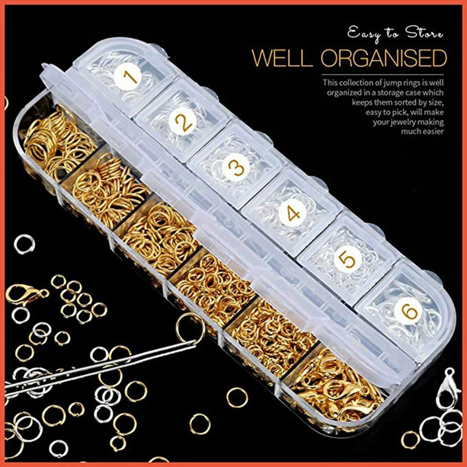 Thumbnail: Jump Rings & Lobster Clasps Set Jewellery Box | Gold Bangle | Gold Ring