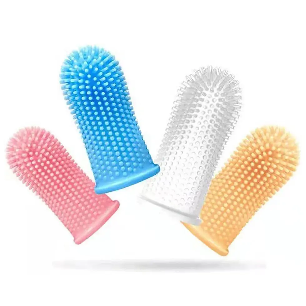 Thumbnail: Silicone Finger Pet Toothbrush Tool Cat House | Cat Collar | Cat Tree