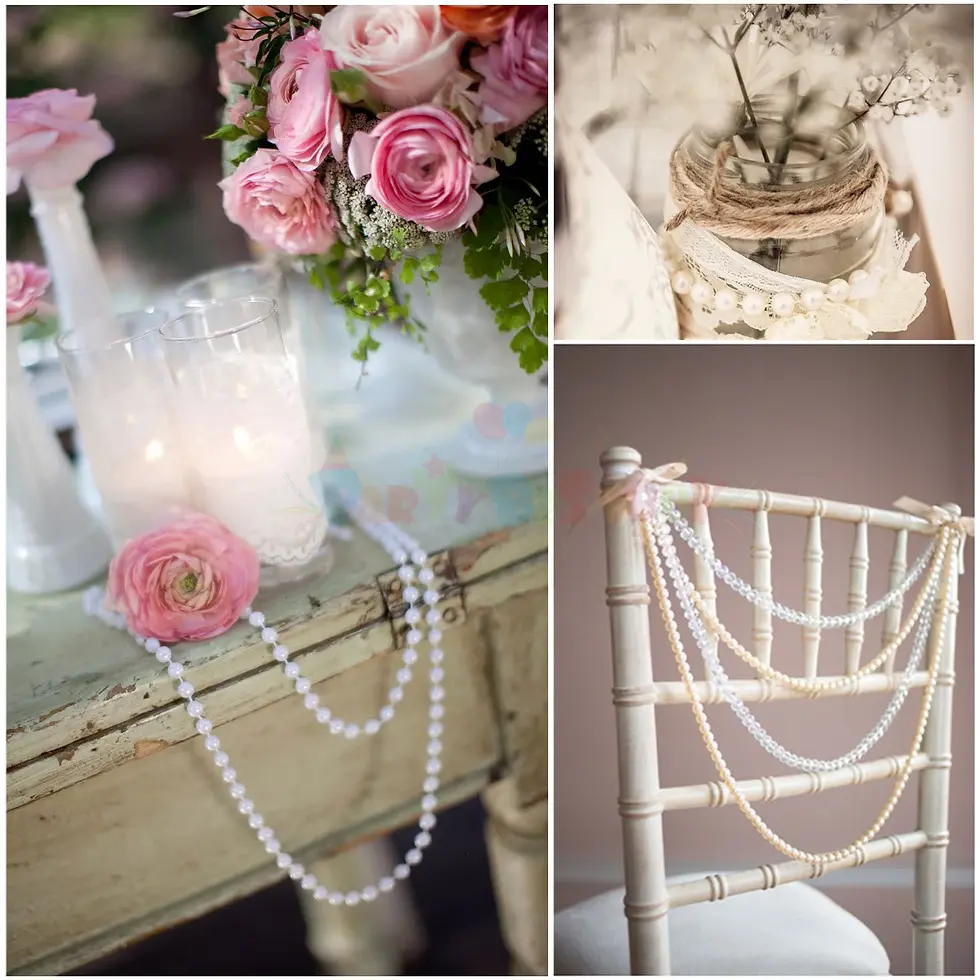 5M 6mm White Pearl Beads String Roll | Wedding Décor | Confetti | Wedding Venues | Wedding Bouquets