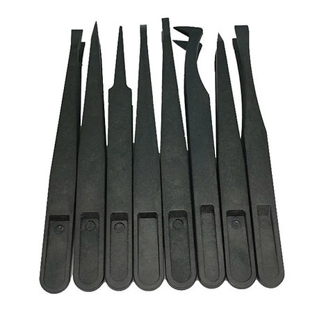 Black Anti-Static Heat-Resistant Tweezers Tools | Socket Set | Clamps