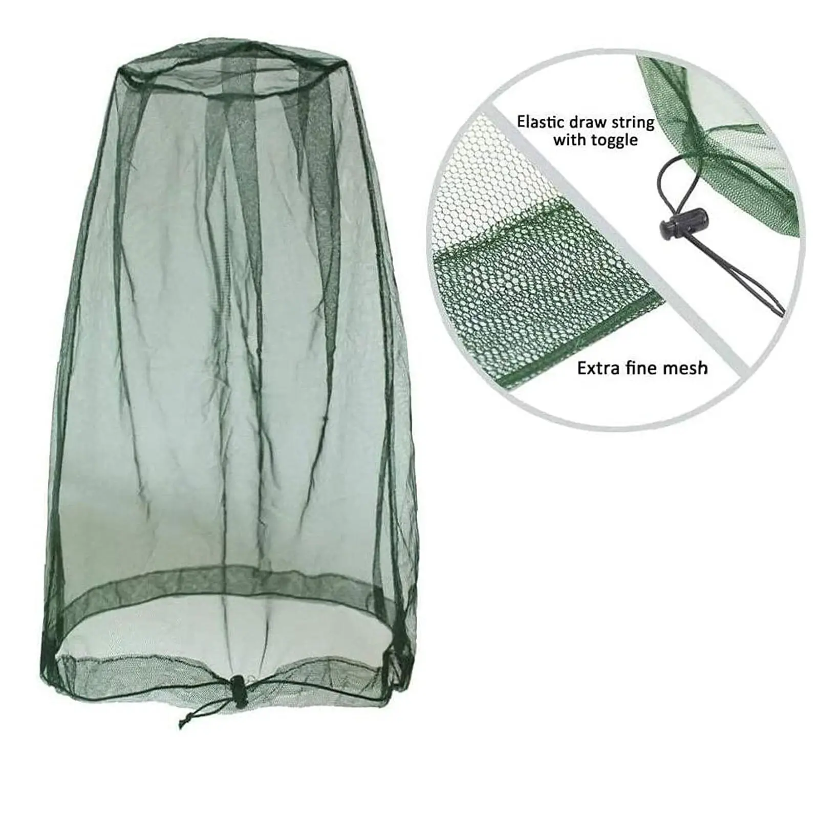 Mosquito Fly Head Net Mesh Hat Fishing Bee Bug Face Protect Farm Camping Mesh AU
