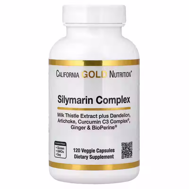 California Gold Nutrition Silymarin Complex 120 Veggie Capsules