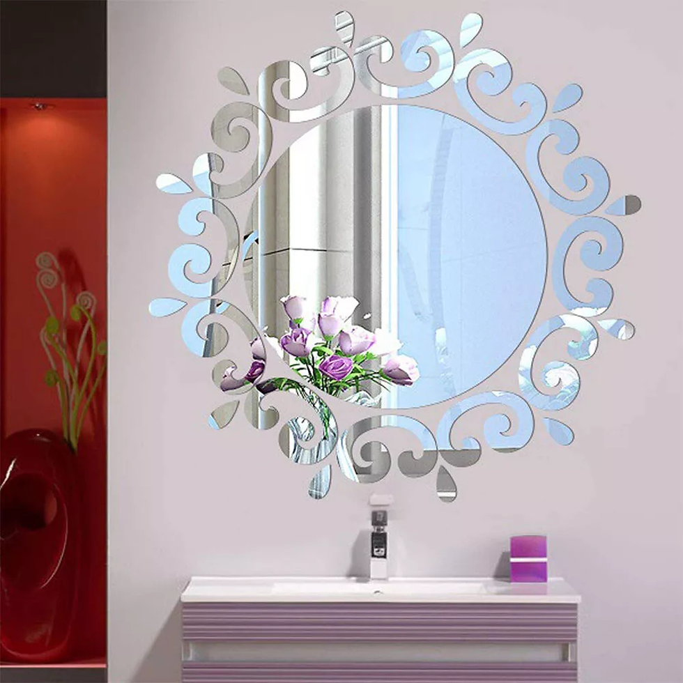 3D Mirror Wall Decal | Home Decoration | Wall Art | Kitchen Décor