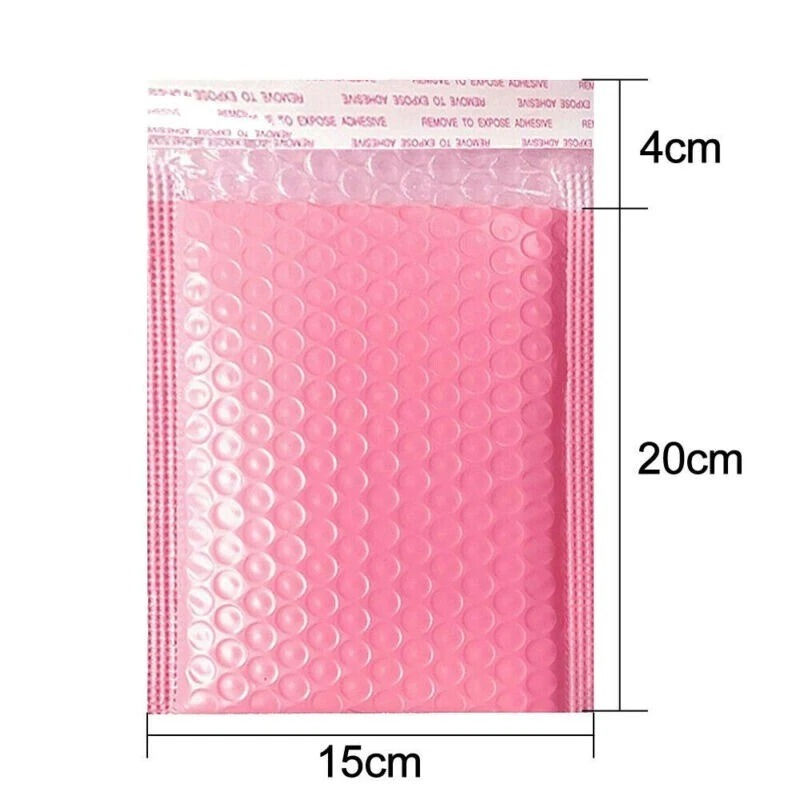 Thumbnail: 50Pcs Bubble Mailers Padded Envelopes Lined Poly Mailer Self Seal Pink 5 Size AU