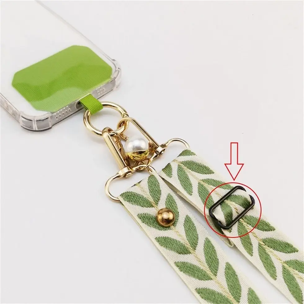 Thumbnail: Adjustable Universal Crossbody Cloth Patch Phone Lanyards Mobile Strap Lanyard