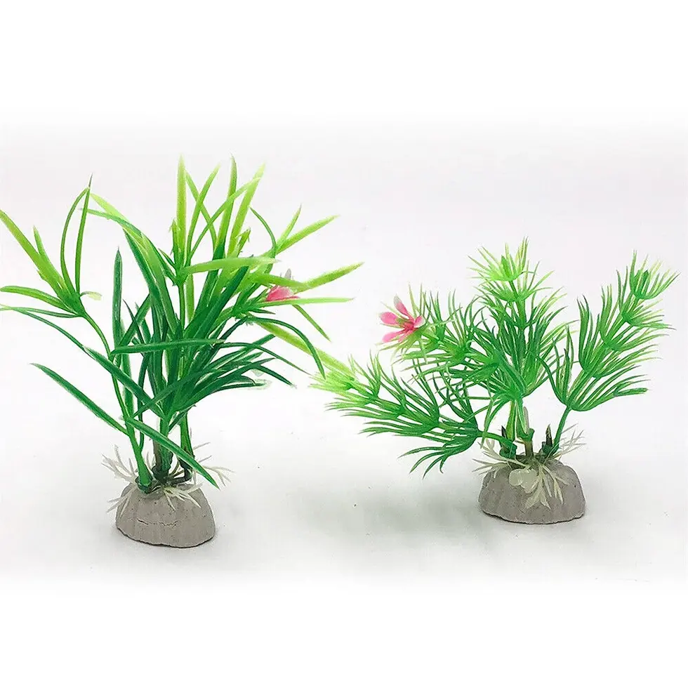 Thumbnail: 10PCS Artificial Plants Landscape Aquarium Decor Plastic Fish Tank Fake Grass