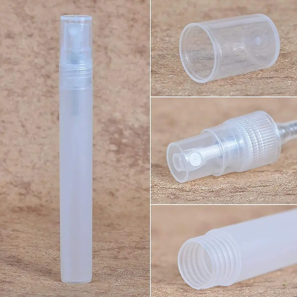 Thumbnail: 10Pcs 2/3/5/10ml Glass Plastic Perfume Bottle Atomizer Pump Spray Comestic Bottl