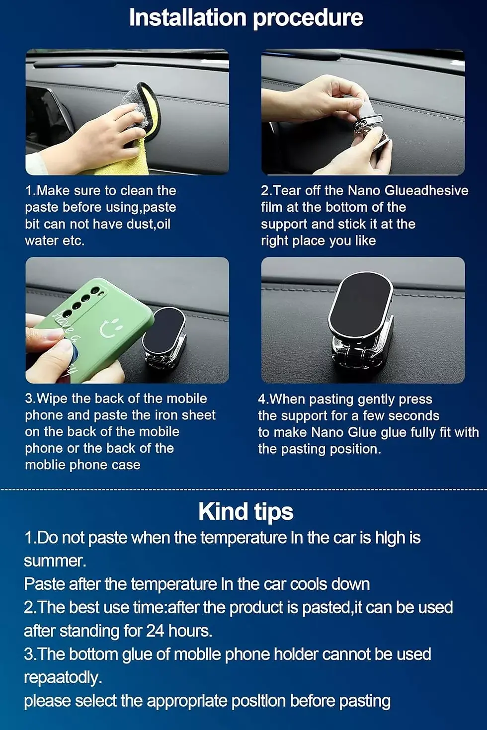 Thumbnail: Folding Magnetic Car Phone Holder  Car Led Lights | Car Bin | Car Cup Holder