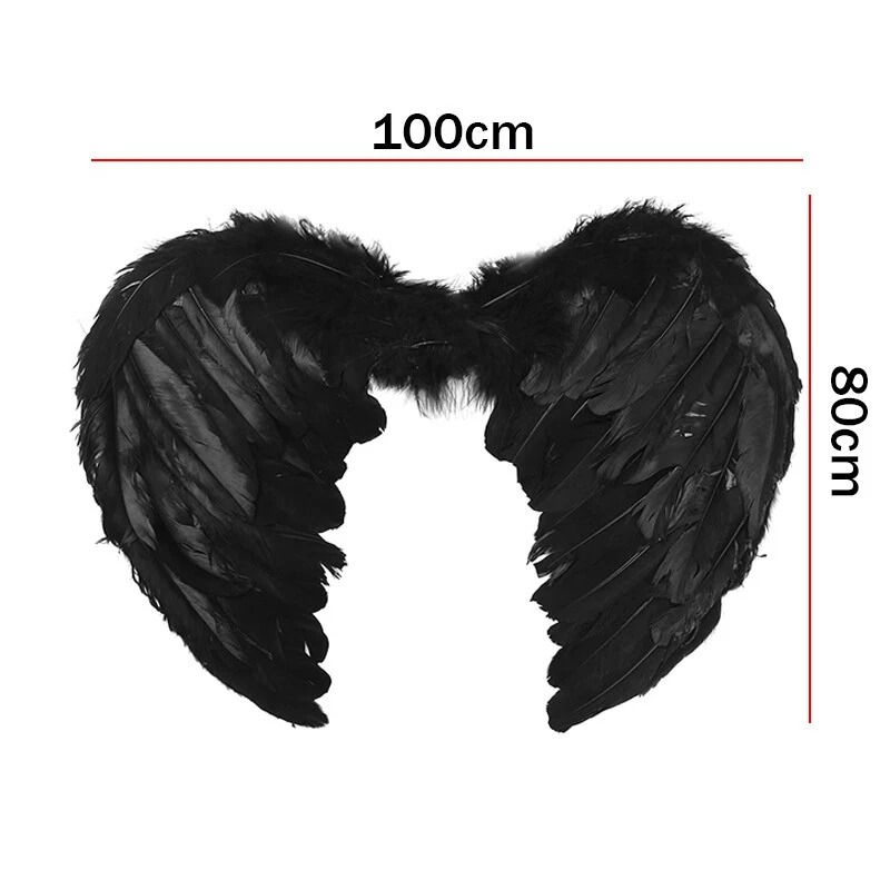 Thumbnail: Large Black Feather Angel Wings Novelties | Party shop | Fancy Dress