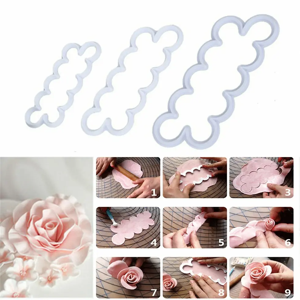 Thumbnail: Cake Rose Mold Flower Cutter | Baking Supplies | Stainless Steel Bakeware