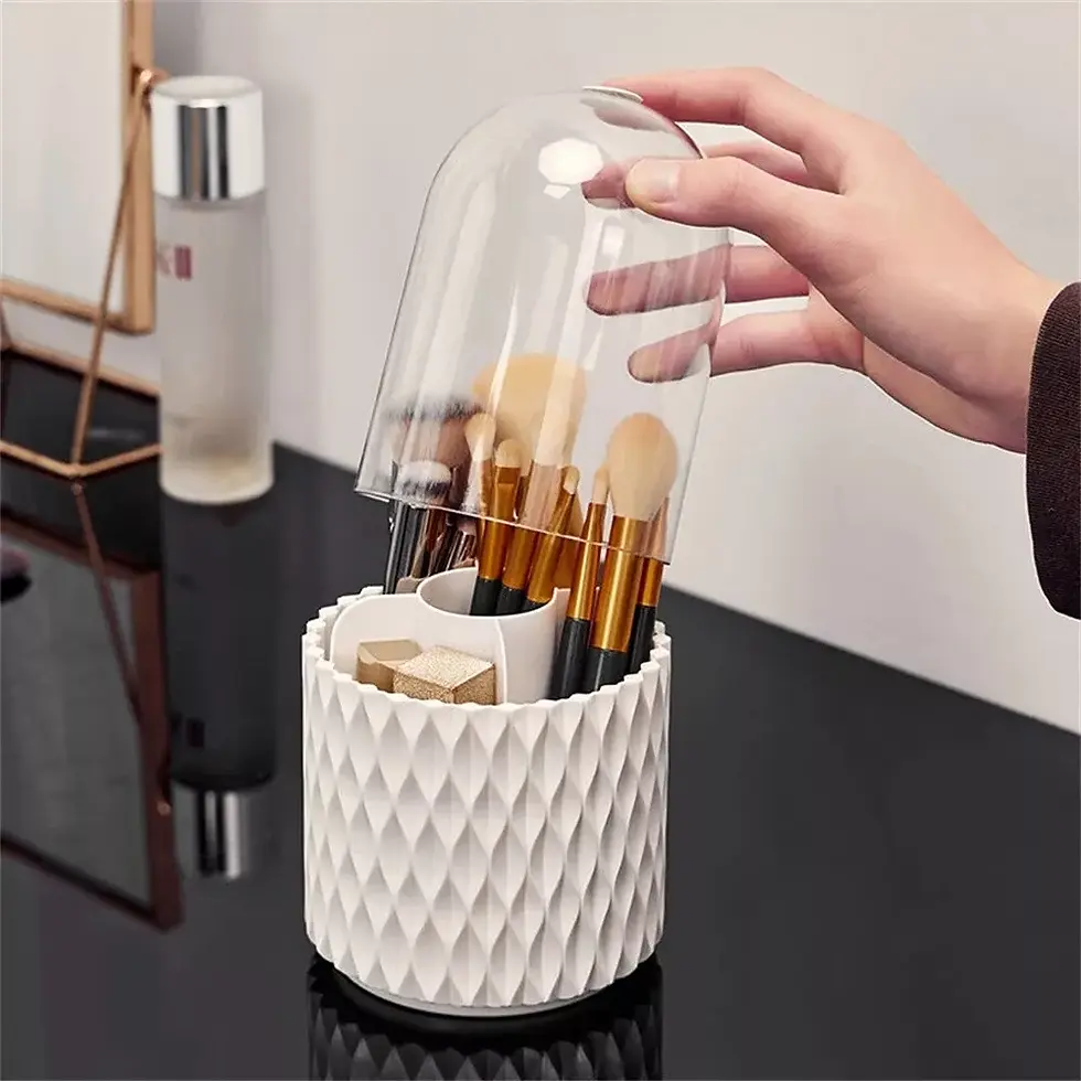 Thumbnail: Rotating Makeup Brush Holder Makeup Bag | Eyeliner | Mascara